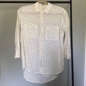 Madewell Black & White Star Button Down